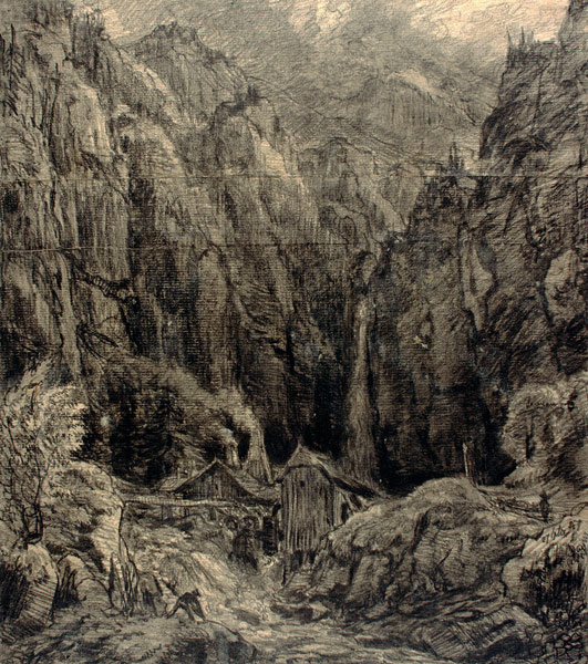 Carl Wagner - Eisenhammer in den Alpen